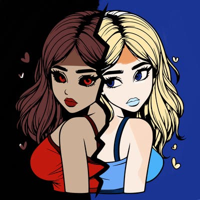 realistic girl split