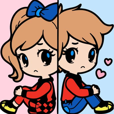 girl boy split