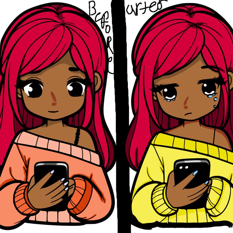 a girl holding a phone texting