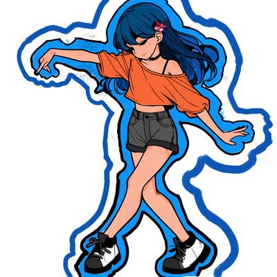 realistic girl danceing