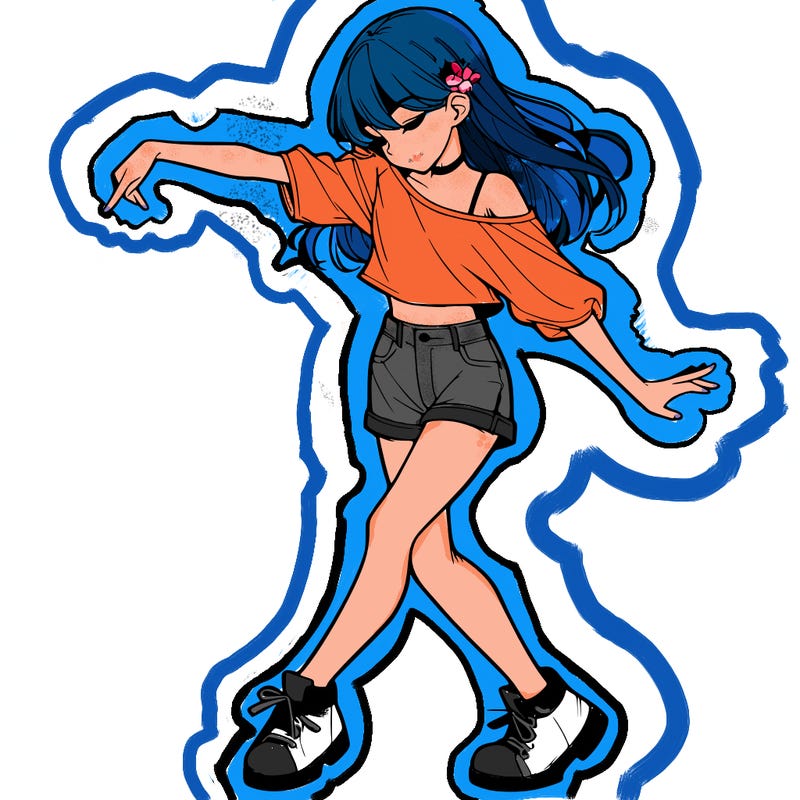 realistic girl danceing