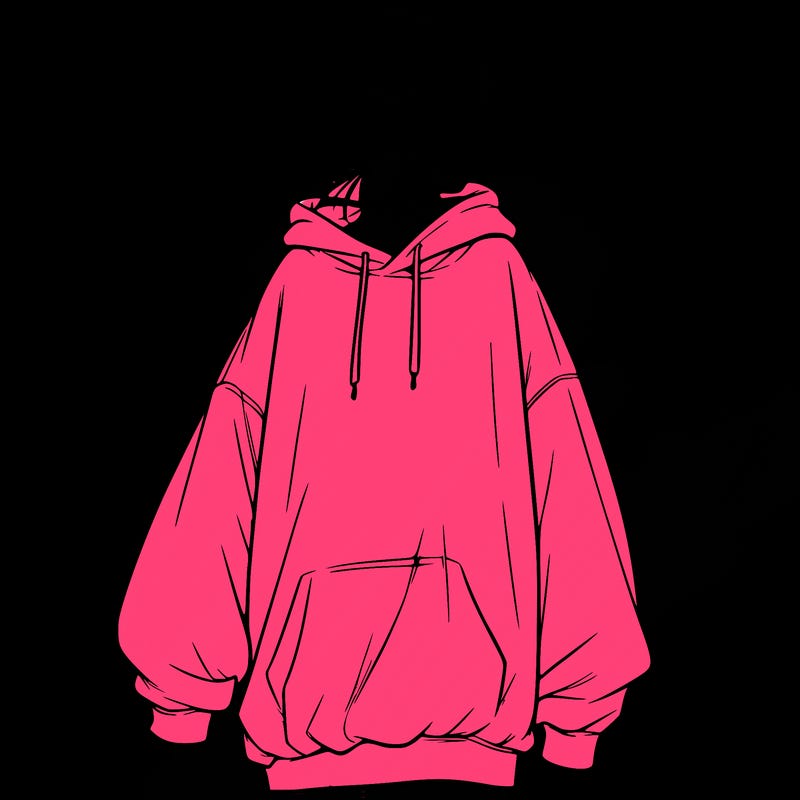 realistic girl with a oversized sweatshirt on and a bun