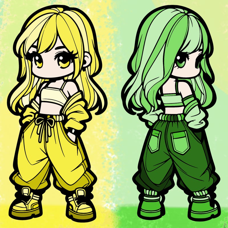 girl in crop top and baggy pants