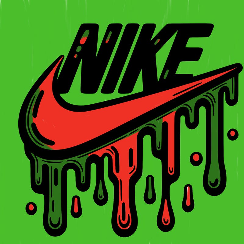 dripping nike logo