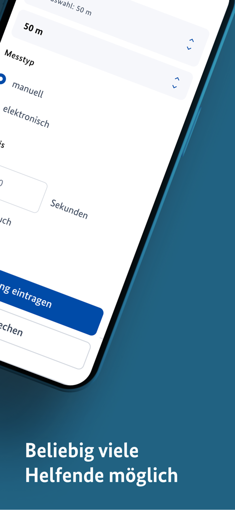 Bundesjugendspiele App - Oberfläche zur digitalen Erfassung von sportlichen Leistungen in der Bundesjugendspiele-App