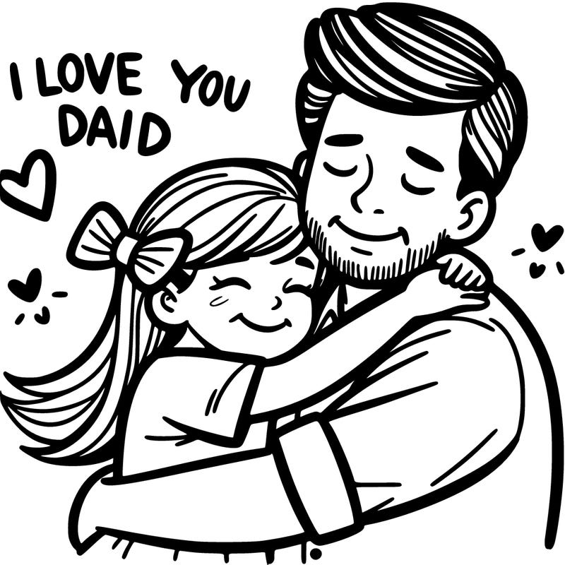 i love you dad hugging a girl
