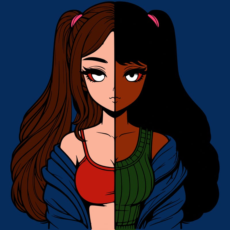 realistic girl split