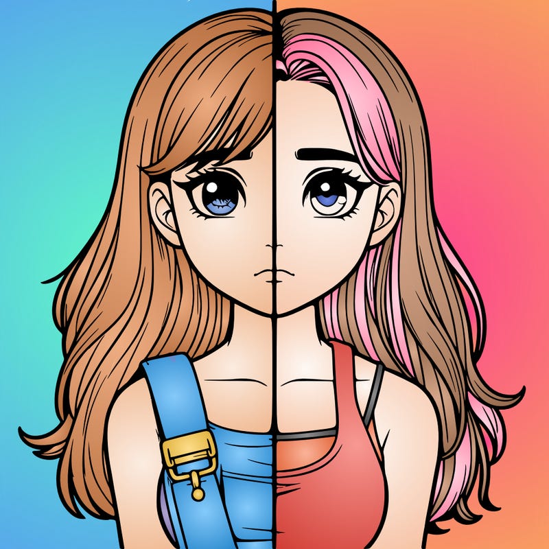 realistic girl split