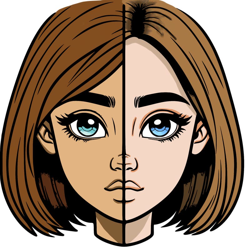 realistic girl split