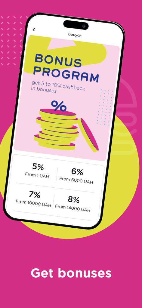 Yapiko - Pantalla de la app Yapiko mostrando niveles de programa de bonificación y recompensas de cashback