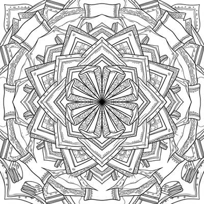 Explore a fascinating world where everyday comfort meets artistic symmetry with our Sheet Set Mandala coloring page. This unique design transforms luxurious bedding into a captivating radial pattern, offering a truly original coloring experience.