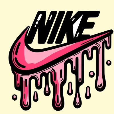 dripping nike logo