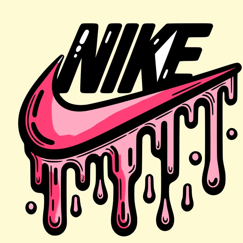 dripping nike logo