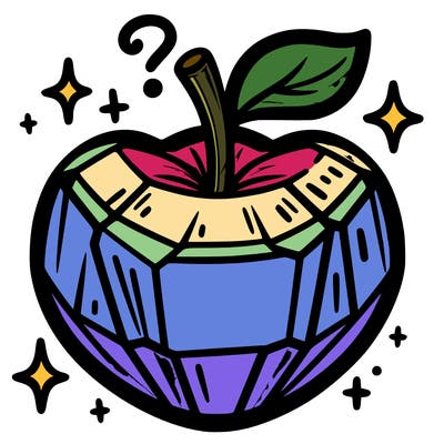 very shiny crystal apple