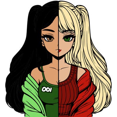 realistic girl split