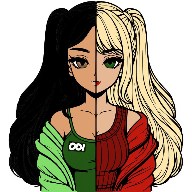 realistic girl split