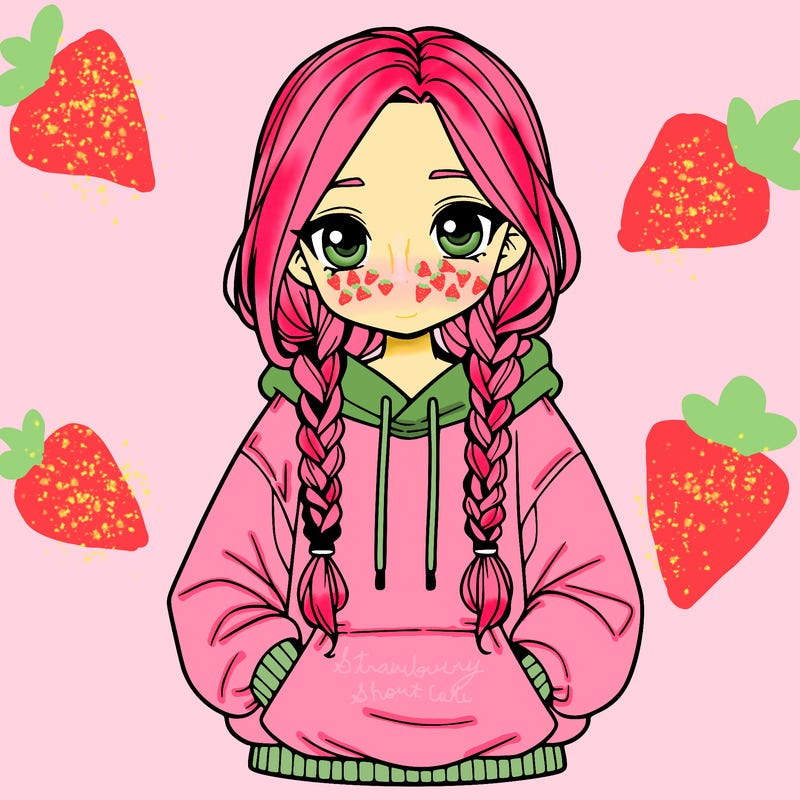 a realistic girl with a oversized hoodie and she has braids
