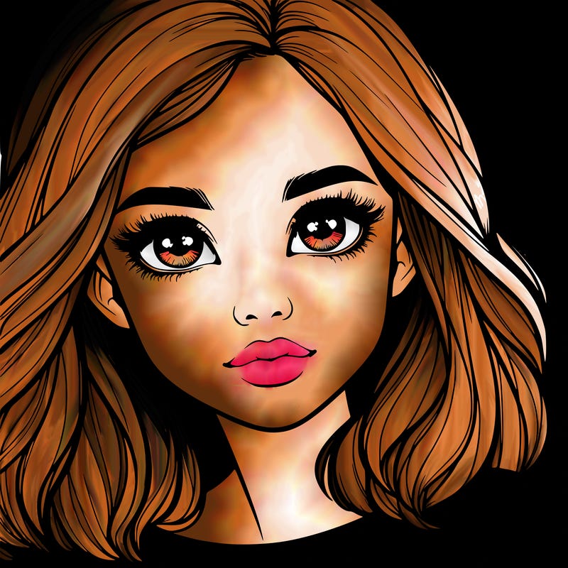 realistic girl whith cute eyes