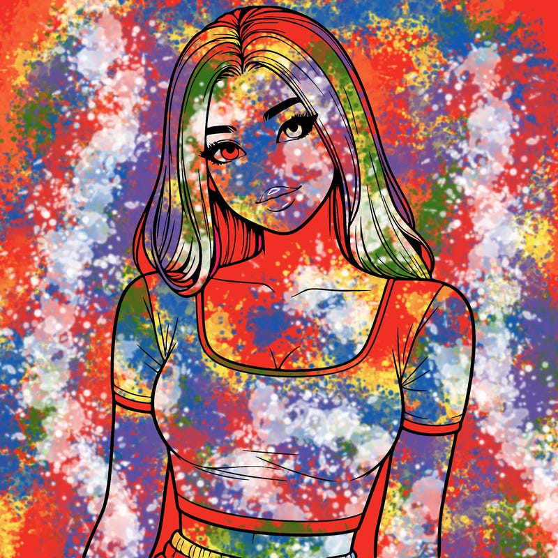 realistic girl with crop top