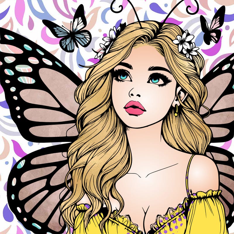 butterfly fairy realistic girl