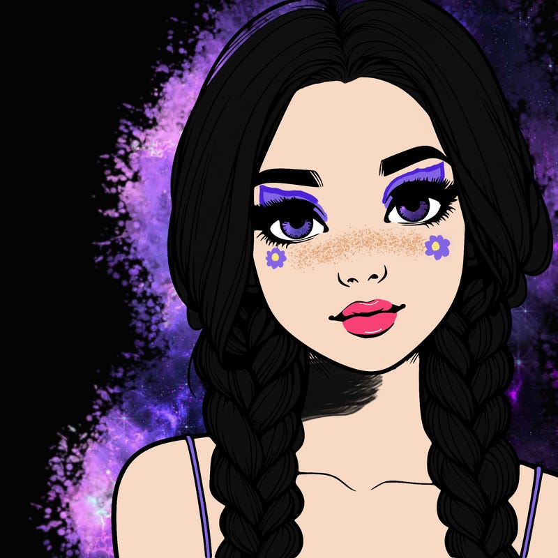 realistic girl with braids