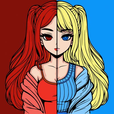 realistic girl split