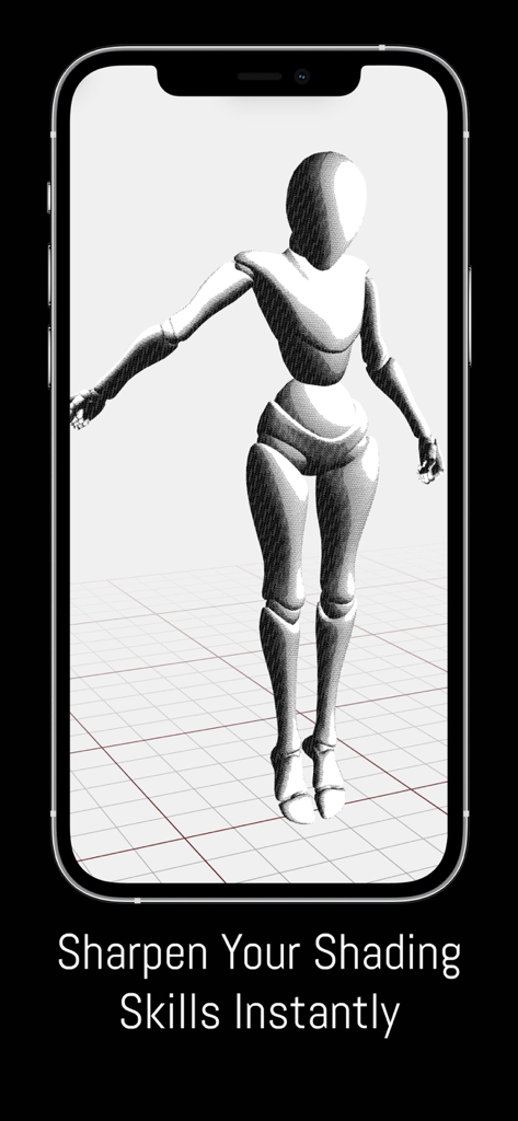 Pose Maker: 3D Art Reference - Modelo de maniquí 3D con iluminación direccional para practicar el sombreado