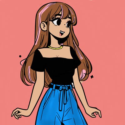 girl in a cute crop top