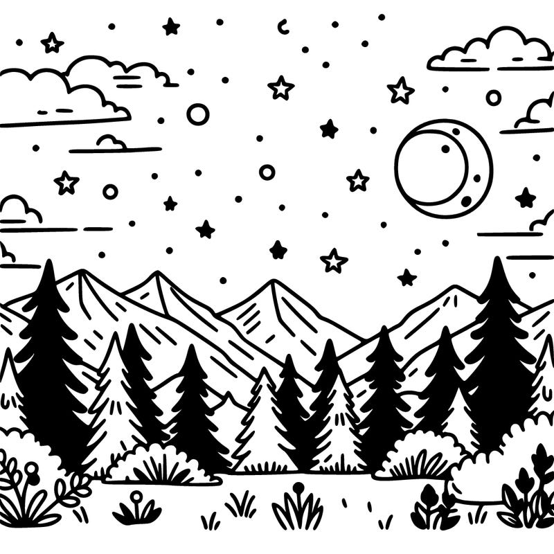 the night sky