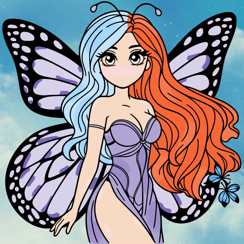 butterfly woman