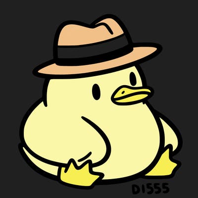 aesthetic duck with a hat