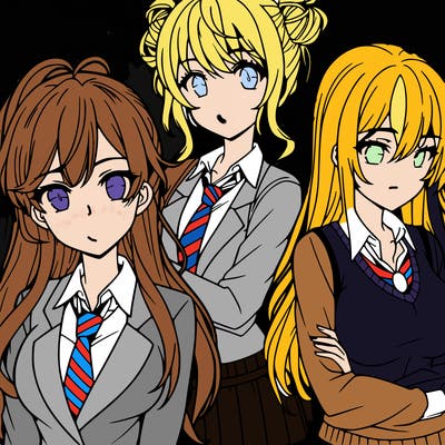 anime girls teenagers