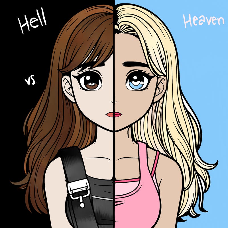 realistic girl split