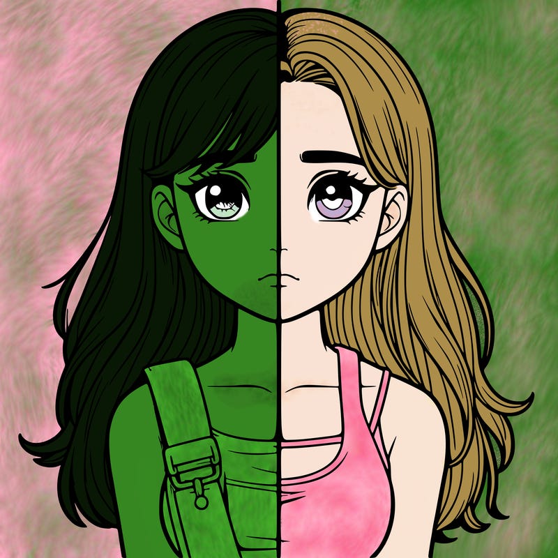 realistic girl split