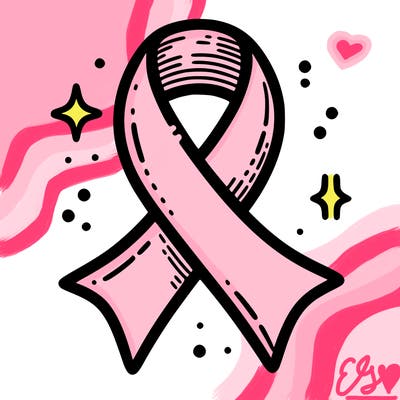 ribbon symbol of national breast cancer awareness month