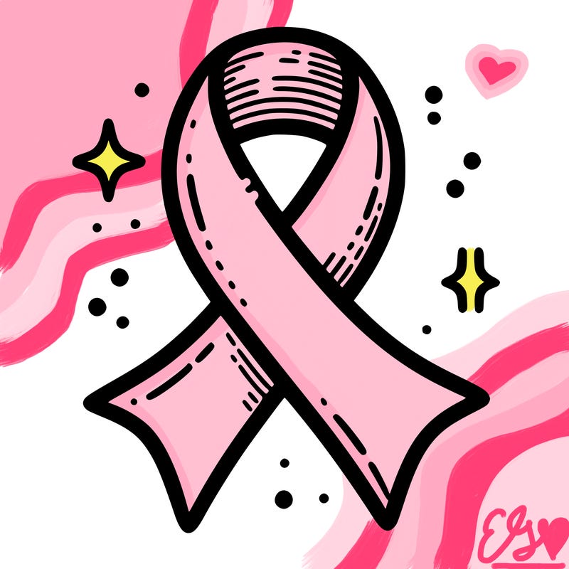 ribbon symbol of national breast cancer awareness month