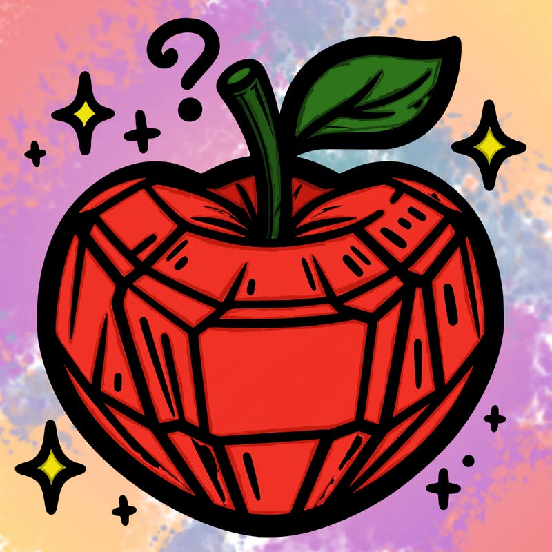 very shiny crystal apple