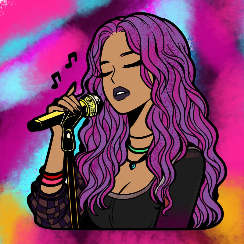 realistic female singer