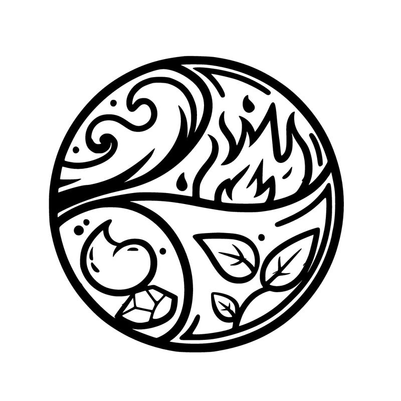 air,fire, water,earth in one ball