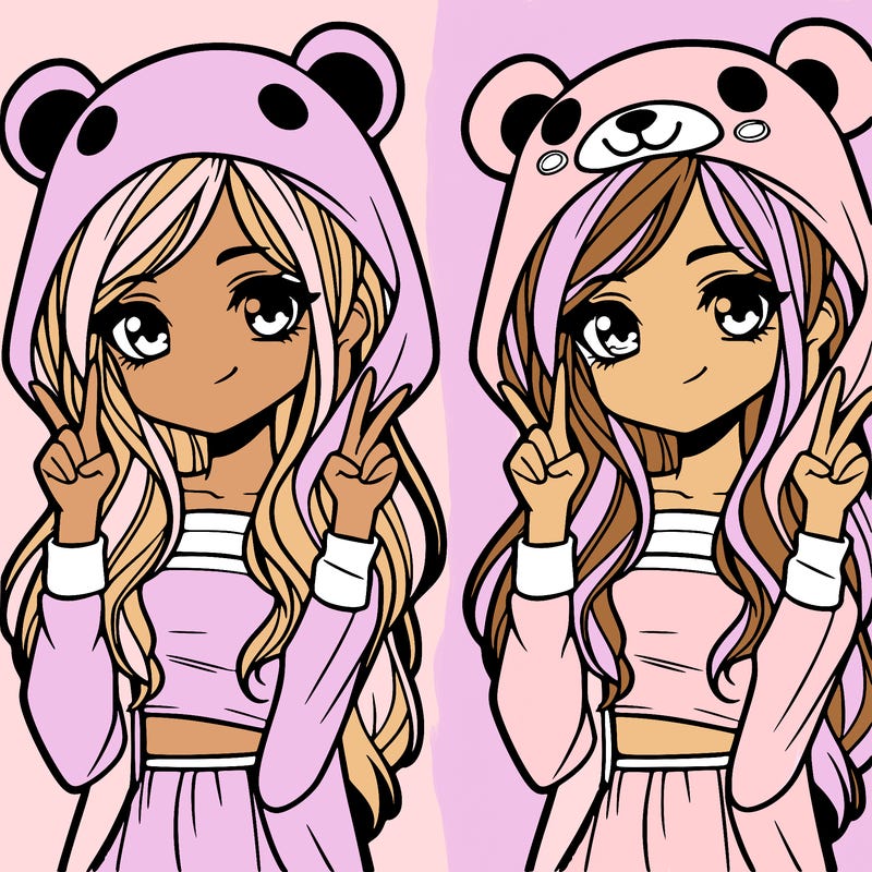 teen girl in animal costume