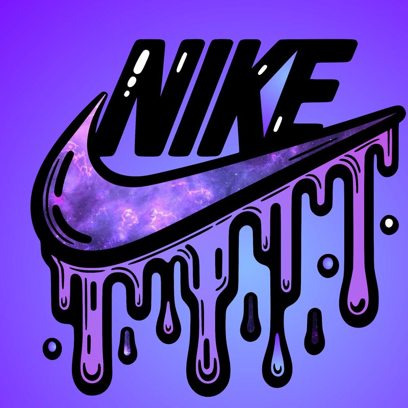 dripping nike logo