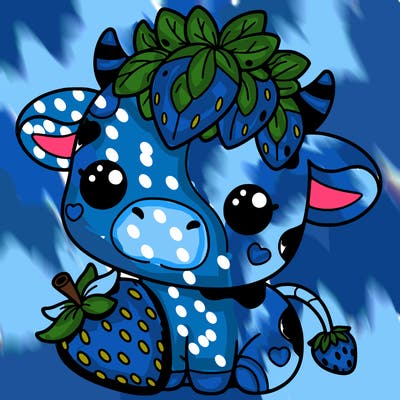 cute strawberry cow