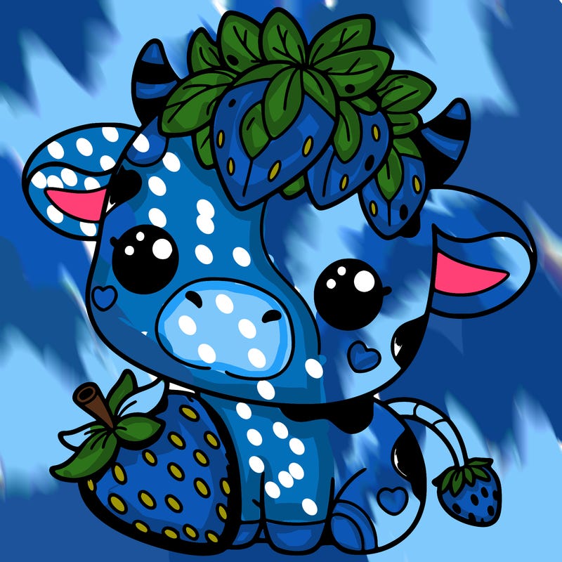 cute strawberry cow