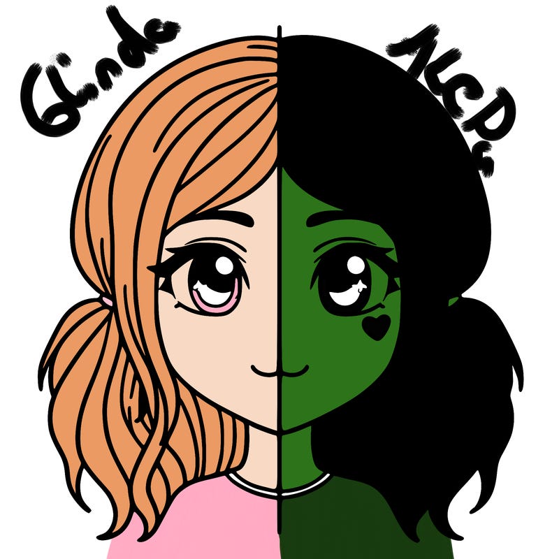 split girl just the face