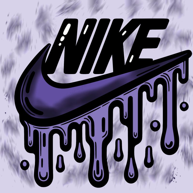 dripping nike logo