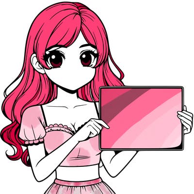 realistic pretty girl holding blank sign