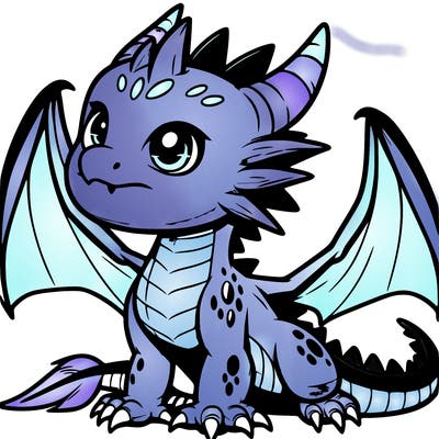 fierce baby night dragon