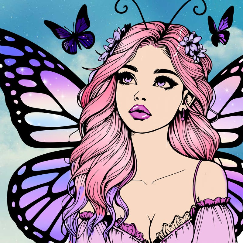 butterfly fairy realistic girl