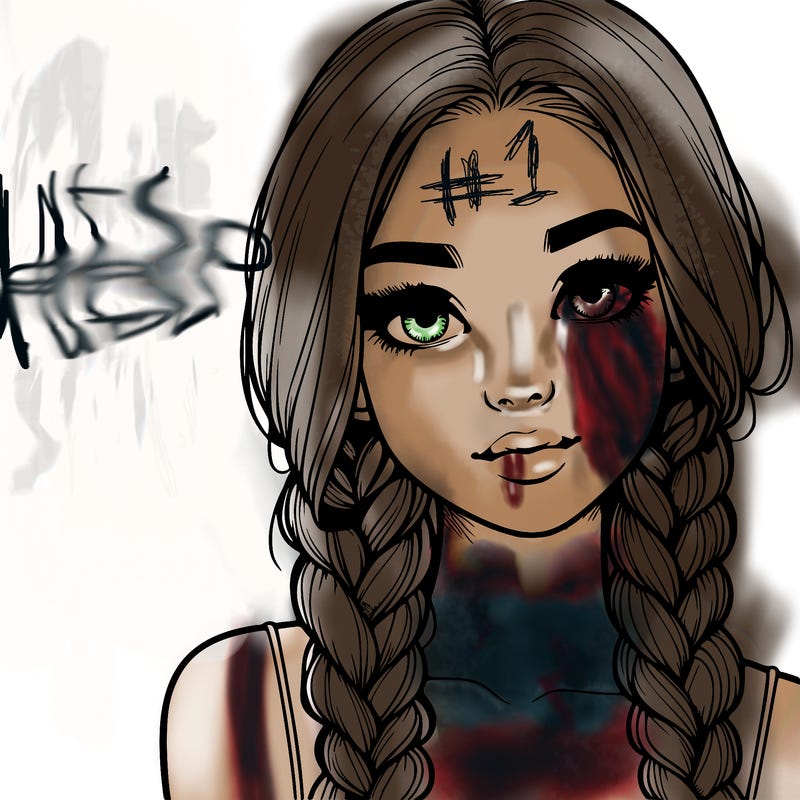 realistic girl with braids