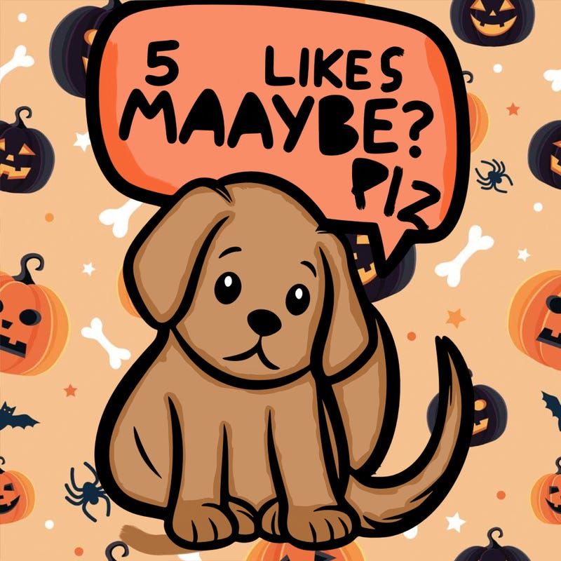 a puppy that says 5 like maybe